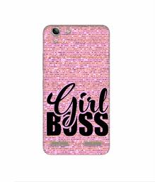 Amazon Brand - Solimo Designer Girl Boss On Pink Sparkle 3D Printed Hard Back Case Mobile Cover for Lenovo Vibe K5