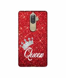 Amazon Brand - Solimo Designer Queen On Red Glitter UV Printed Soft Back Case Mobile Cover for Lenovo K8 Plus