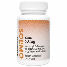 Amazon Brand - Solimo Zinc 50mg, 120 Caplets, Four Month Supply, Immune System Support