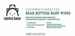 Amazon Brand - Mama Bear Cucumber & Green Tea Bear Bottom Baby Wipes, 800 Count