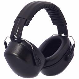 AmazonBasics Noise Reduction Safety Earmuffs Ear Protection, Solid Black