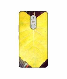 Amazon Brand - Solimo Designer Yellow Leaf 3D Printed Hard Back Case Mobile Cover for Lenovo K6 Note