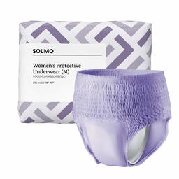 Amazon Brand - Solimo Incontinence Underwear for Women, Maximum Absorbency, Medium, 20 Count, 1 Pack