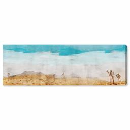 Amazon Brand – Stone & Beam Contemporary Turquoise and Tan Desert Scene on Canvas Wall Art, 60