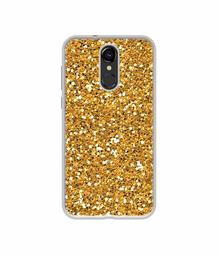 Amazon Brand - Solimo Designer Golden Sparkle UV Printed Soft Back Case Mobile Cover for Lava Z70