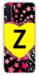 Amazon Brand - Solimo Designer Multicolor Heart Pattern Alphabet-Z Printed Soft Back Case Mobile Cover for Oppo F15