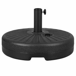 AmazonBasics 20inch Dia Black HDPE Plastic Patio Umbrella Base Stand for 9-Foot Umbrella - Water or Sand Fill, Rounded Pattern