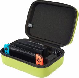 AmazonBasics Hard Shell Travel and Storage Case for Nintendo Switch - 12 x 4.8 x 9 Inches, Neon Yellow