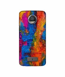 Amazon Brand - Solimo Designer Dark Multicolor Canvas 3D Printed Hard Back Case Mobile Cover for Moto Z2 Play