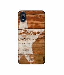 Amazon Brand - Solimo Designer Star Impression On Wood 3D Printed Hard Back Case Mobile Cover for Vivo Y91i