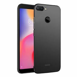 Amazon Brand - Solimo Redmi 6 Mobile Cover (Hard Back & Slim), Black