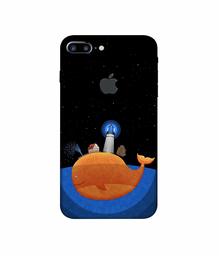 Amazon Brand - Solimo Designer Whale 3D Printed Hard Back Case Mobile Cover for Apple iPhone 7 Plus (Logo Cut)