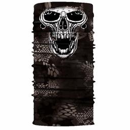 Ristake Face Scarf for Men Women UV Dust Sun Protection Headband Bandana for Running Walking Yoga Riding Motorcycling Festivals Skull Pattern Bandana 1 PCS