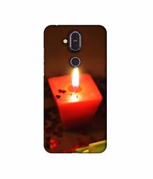 Amazon Brand - Solimo Designer Candle Light 3D Printed Hard Back Case Mobile Cover for Nokia 8.1