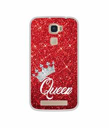 Amazon Brand - Solimo Designer Queen On Red Glitter UV Printed Soft Back Case Mobile Cover for Lyf Water 9