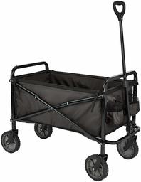 AmazonBasics Garden Tool Collection - Collapsible Folding Outdoor Garden Utility Wagon with Cover Bag, Black