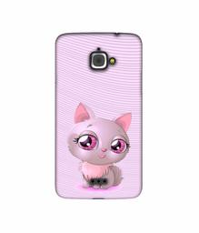 Amazon Brand - Solimo Designer Cute Pink Cat 3D Printed Hard Back Case Mobile Cover for InFocus M350