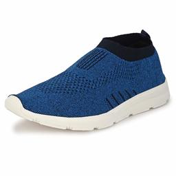 Bourge Men's Pearl-9 Teal Blue and Navy Running Shoes-6 UK (40 EU) (7 US) (Vega Pearl-9-06)