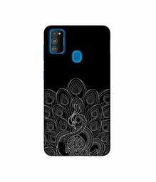 Amazon Brand - Solimo Designer Peacock Pattern 3D Printed Hard Back Case Mobile Cover for Samsung Galaxy M21 / M30s