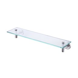 Umi. from Amazon Glass Shelf Bathroom Shelf Shower Shelf Shower Shelf Shower Glass Shelf 8 mm Shower Shelf Stainless Steel SUS304 Shelf Holder Wall Mounted Brushed A2021-2