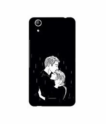 Amazon Brand - Solimo Designer Couples Standing in Rain 3D Printed Hard Back Case Mobile Cover for Micromax Canvas Selfie Lens Q345