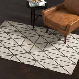 Amazon Brand – Rivet Contemporary Wool Area Rug, 4 x 6 Foot, Grey and Charcoal