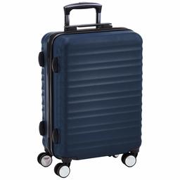 AmazonBasics Premium Hardside Spinner - International Carry-on, Navy Blue