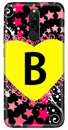 Amazon Brand - Solimo Designer Heart Pattern Alphabet-B 3D Printed Hard Back Case Mobile Cover for Xiaomi Redmi 8