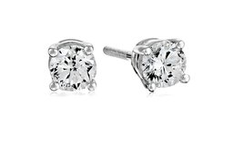 Amazon CollectionCertified 14k White Gold Diamond with Screw Back and Post Stud Earrings (1/2cttw, J-K Color, I1-I2 Clarity)