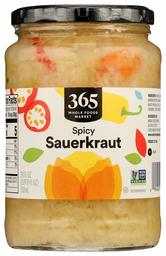 365 by Whole Foods Market, Refrigerated Sauerkraut, Spicy, 24 Fl Oz