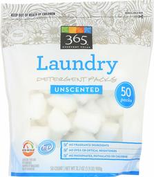 365 Everyday Value, Laundry Detergent Packs, Unscented, 50 ct (Packaging May Vary)