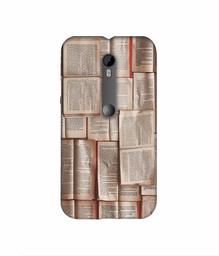 Amazon Brand - Solimo Designer Books Texture 3D Printed Hard Back Case Mobile Cover for Motorola Moto G 3rd Generation