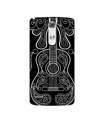 Amazon Brand - Solimo Designer White Gitar On Black 3D Printed Hard Back Case Mobile Cover for LG G3 Stylus D690