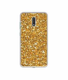 Amazon Brand - Solimo Designer Golden Sparkle UV Printed Soft Back Case Mobile Cover for Nokia 2.3