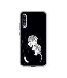 Amazon Brand - Solimo Designer Couples Standing in Rain UV Printed Soft Back Case Mobile Cover for Mi A3