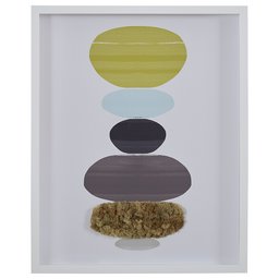 Amazon Brand – Stone & Beam Modern Abstract Ovals With Moss Wall Art