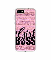 Amazon Brand - Solimo Designer Girl Boss On Pink Sparkle UV Printed Soft Back Case Mobile Cover for Micromax Canvas 1 2018