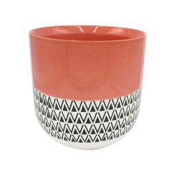 Amazon Brand – Stone & Beam Mid-Century Patterned Planter, 10.53