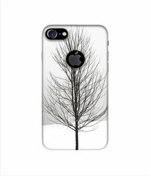 Amazon Brand - Solimo Designer Tree Sketch 3D Printed Hard Back Case Mobile Cover for Apple iPhone 7 (with Logo Cut)