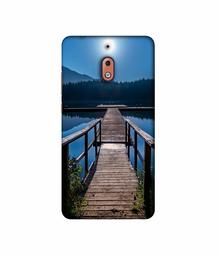 Amazon Brand - Solimo Designer Wooden Beach 3D Printed Hard Back Case Mobile Cover for Nokia 2.1