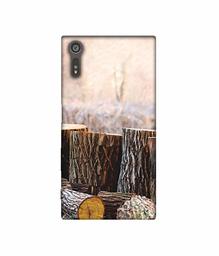 Amazon Brand - Solimo Designer Wood logs 3D Printed Hard Back Case Mobile Cover for Sony Xperia XZ Dual