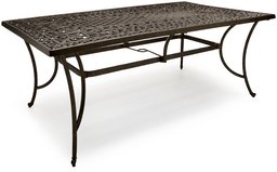 Strathwood St. Thomas Table de jardin en fonte d'aluminium rectangulaire