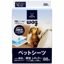 [Amazon Brand] Wag Pet Sheets Thick Regular 88 Sheets