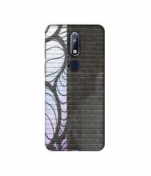 Amazon Brand - Solimo Designer Black and White Brick 3D Printed Hard Back Case Mobile Cover for Nokia 7.1