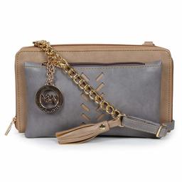 Nia & Nicole Women's Sling Bag (Beige, Grey)