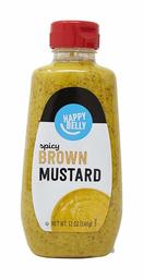 Amazon Brand - Happy Belly Spicy Brown Mustard, 12 Ounce