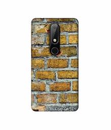 Amazon Brand - Solimo Designer Yellowesh Brick Texture 3D Printed Hard Back Case Mobile Cover for Nokia 6.1 Plus