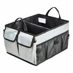 AmazonBasics Organizador de maletero con diseÃ±o plegable para coches, SUV, y camionetas, gris