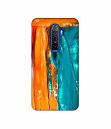 Amazon Brand - Solimo Designer Gold Yellow and Sky Blue Paint 3D Printed Hard Back Case Mobile Cover for Oppo Reno Ace/Realme X2 Pro