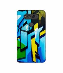 Amazon Brand - Solimo Designer Blue and Yellow Texture 3D Printed Hard Back Case Mobile Cover for LG V20